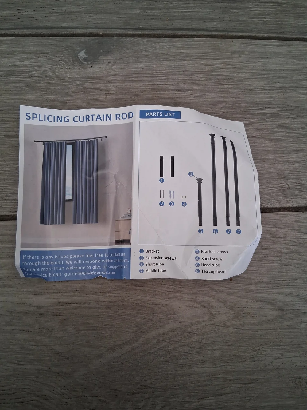 Adjustable Black Tension Curtain Rod Set